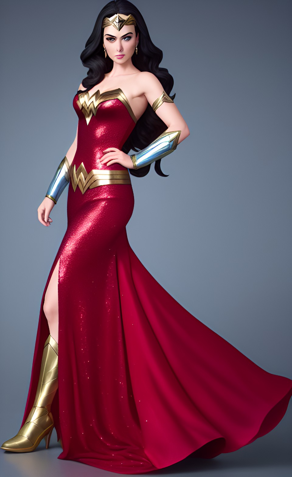 wonder woman in an evening gown preview