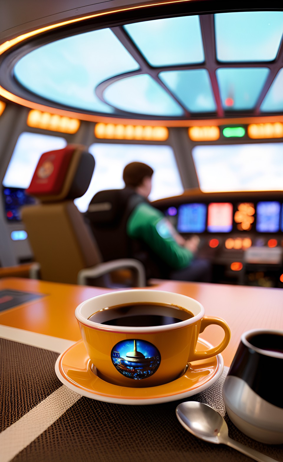 Away Team Stamina - a cup of coffee on the bridge ￼of the starship ￼enterprise preview