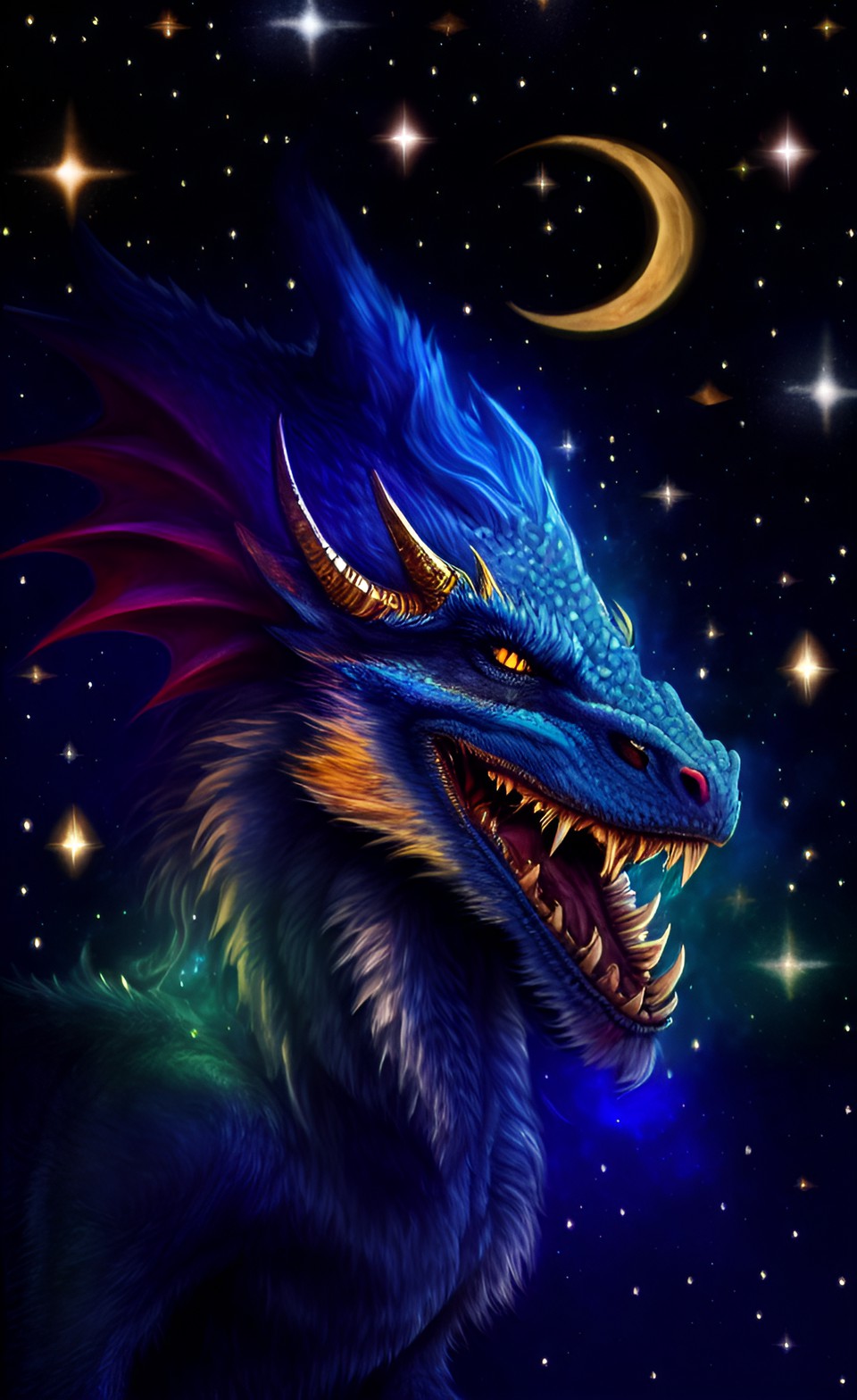 dragon beast characters starry night sky, $malformed$, $weird face$, high quality, detailed preview