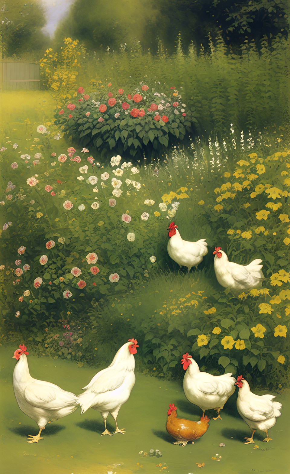 chickens in the garden carl larsson helen allingham preview