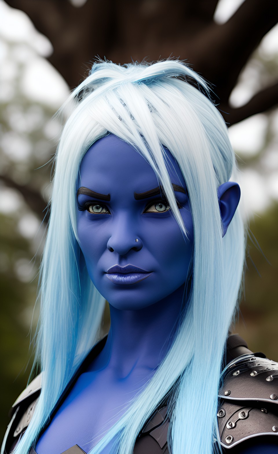 dark elves with blue skin and white hair preview