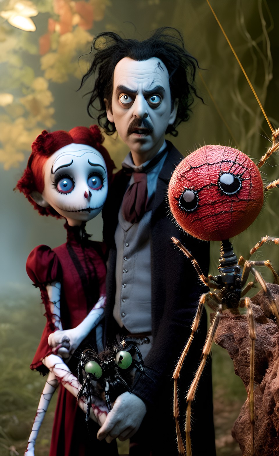 new tim burton film about a spider and his two zombie friends preview