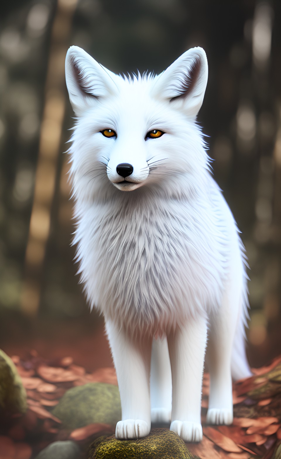 white fox like fantasy creature preview