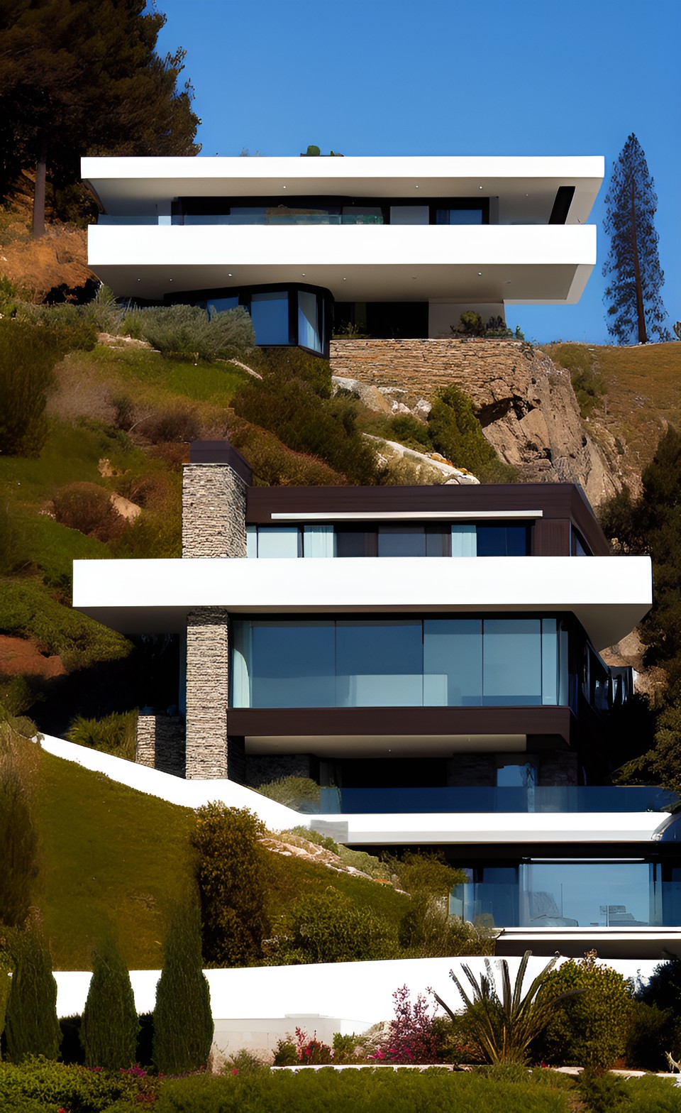 california cliff side modern mansion preview