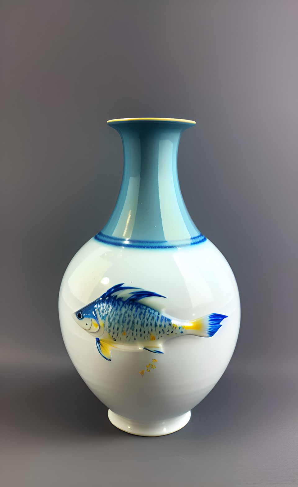 porcelain vase shaped like a fish preview