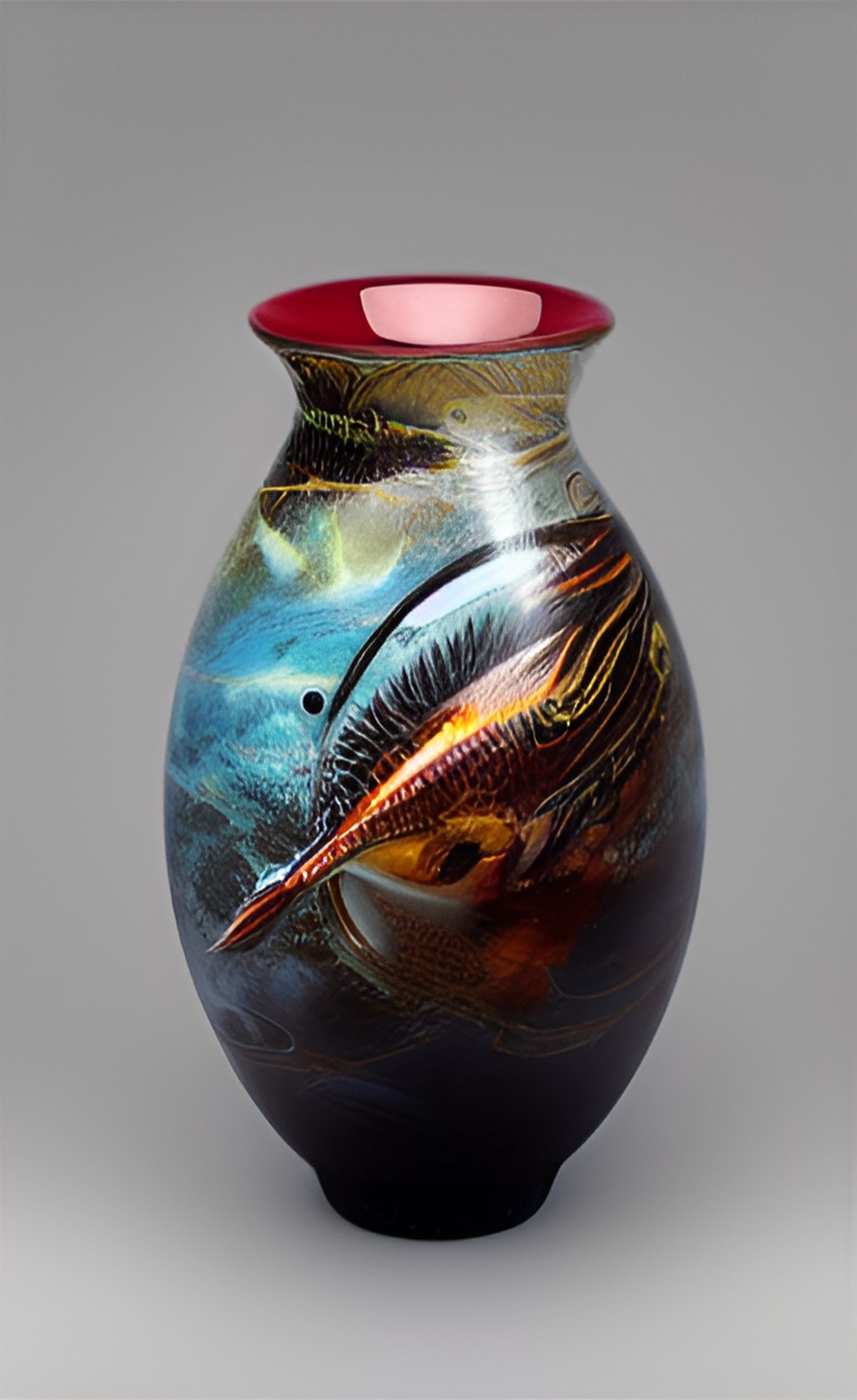 porcelain vase shaped like a fish preview