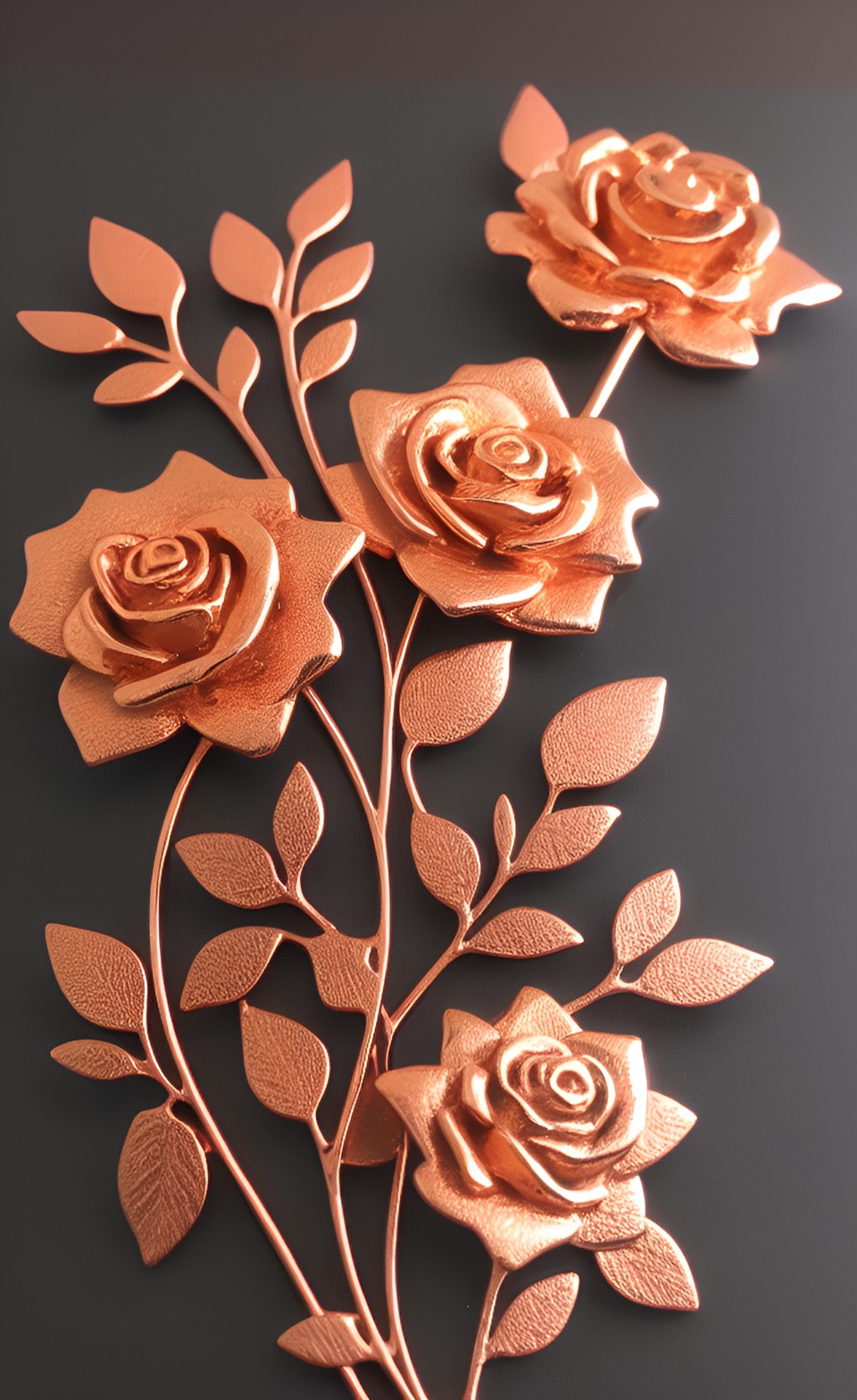 copper gold silver and rose gold flowers preview