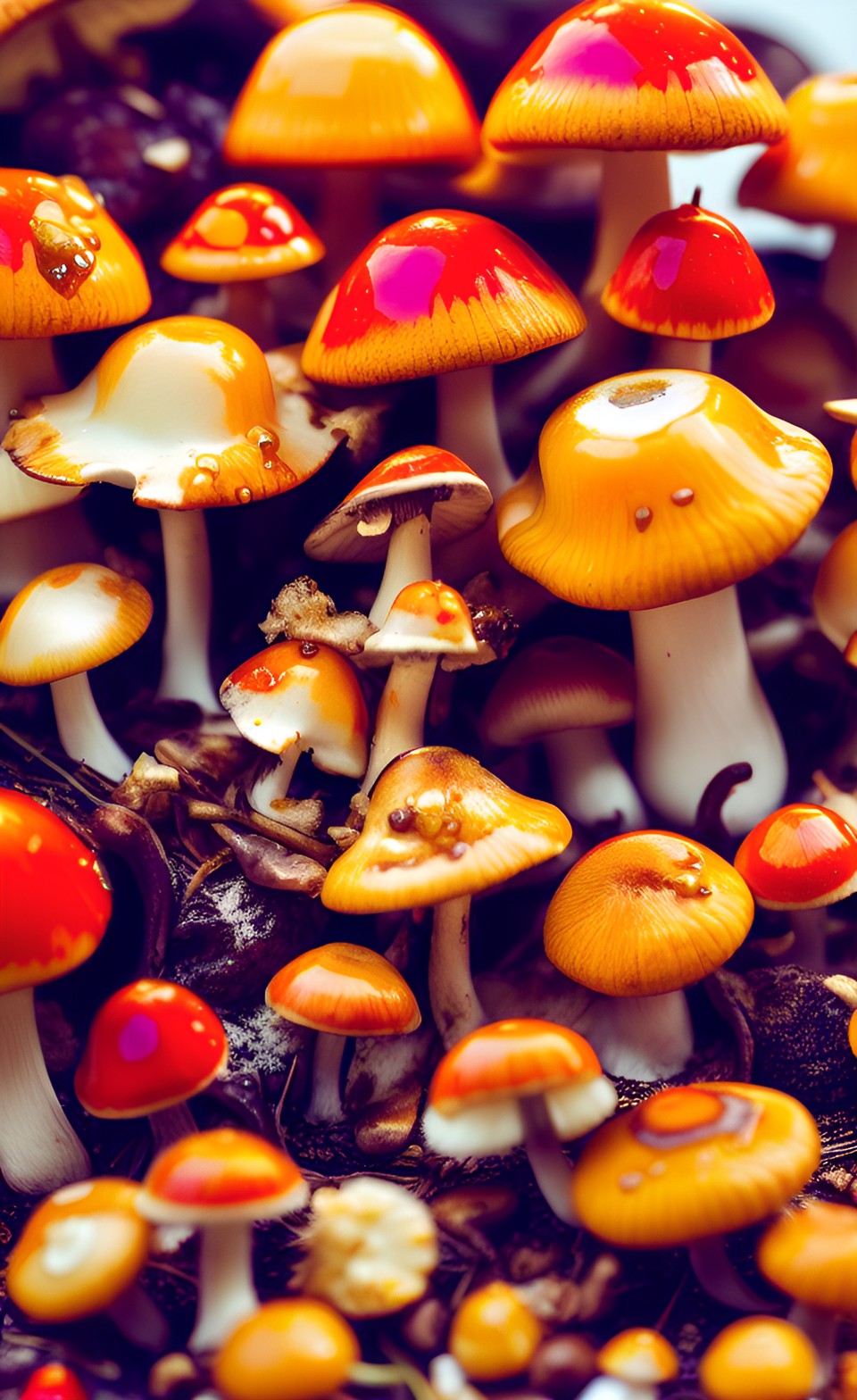 dripping colorful mushrooms honey preview