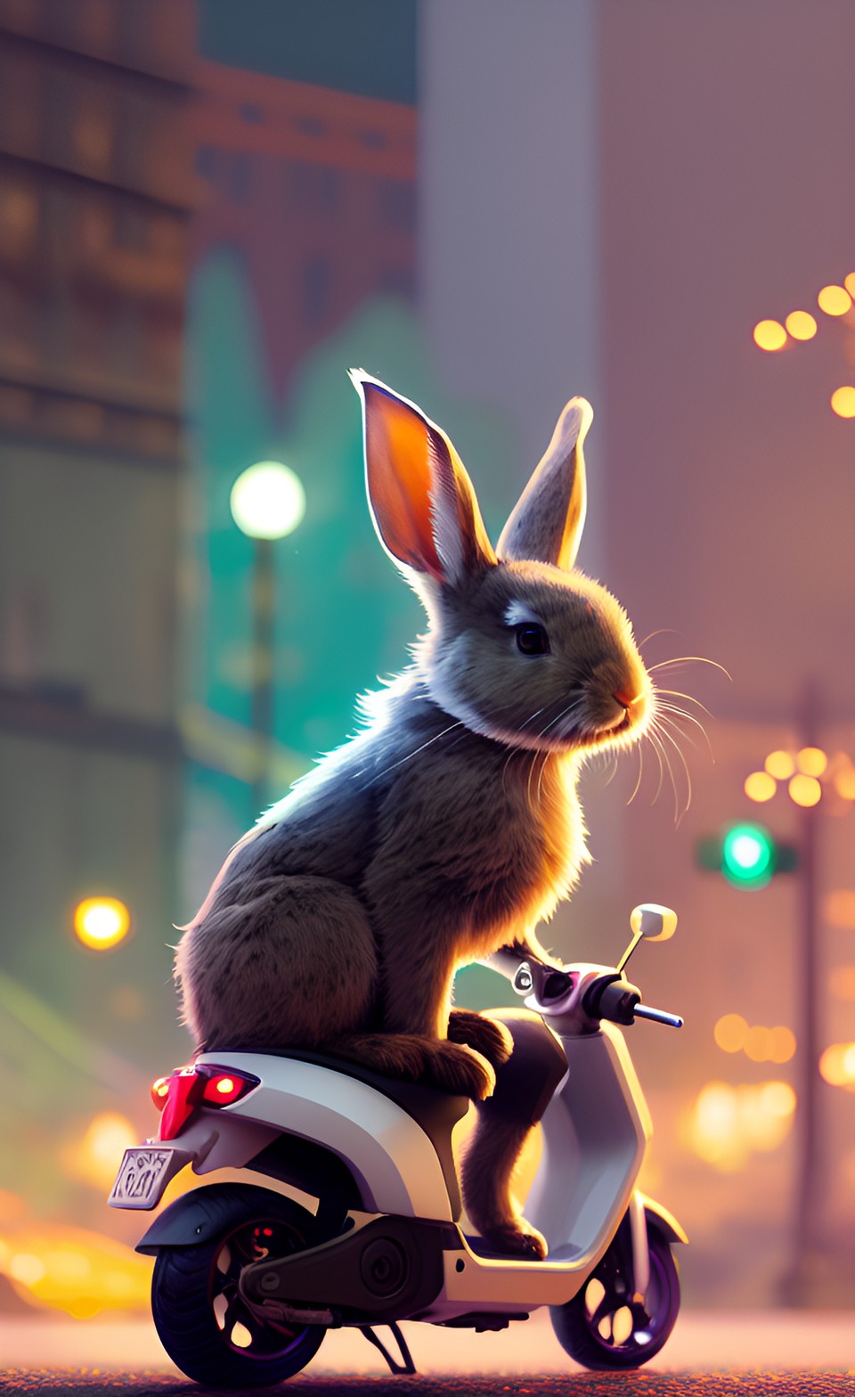 rabbit on a scooter preview