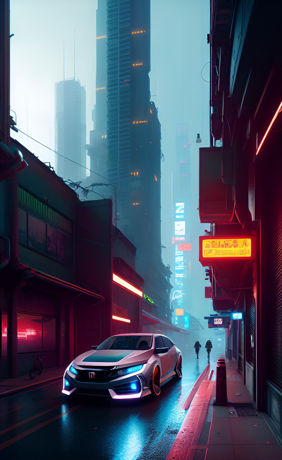 Civic Type R - cyberpunk honda civic visión gt concept preview