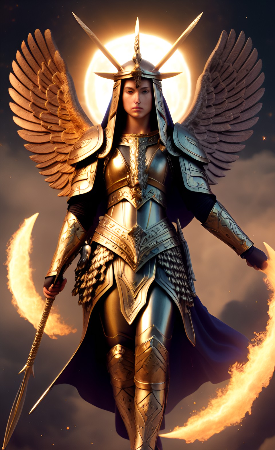 lent, deep fervent repentance of the faithful, warrior archangel michael like artemis the huntress brings a lunar tidal wave,  tsunami, cleansing sinners from the temple preview