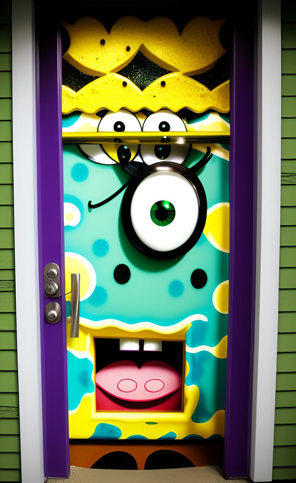 scary spongebob behind the door preview