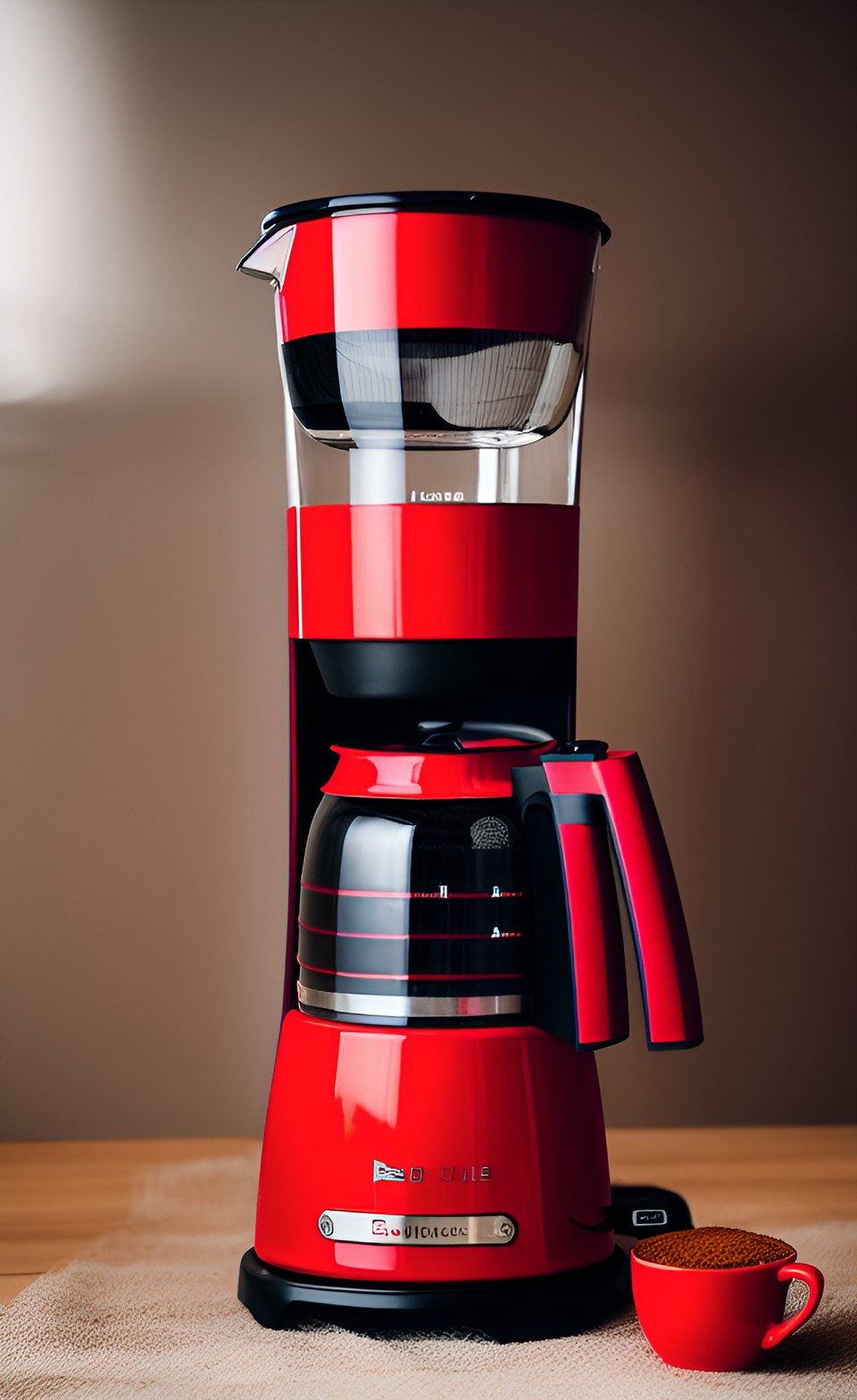 a red coffeemaker. preview