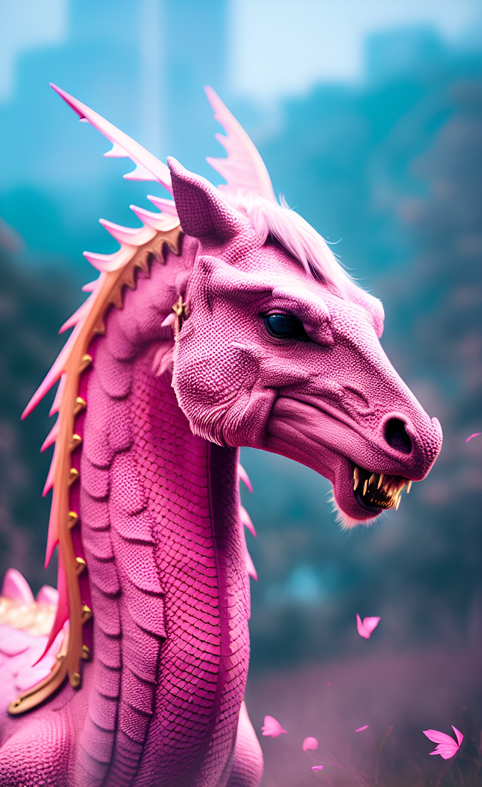 pink dragon in hourse preview