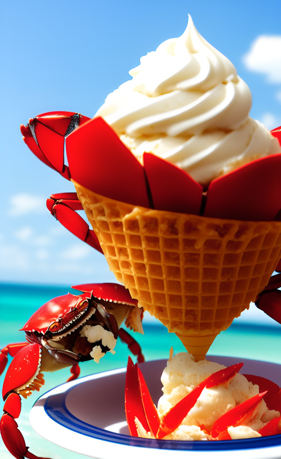 crab eating an ice cream cone preview