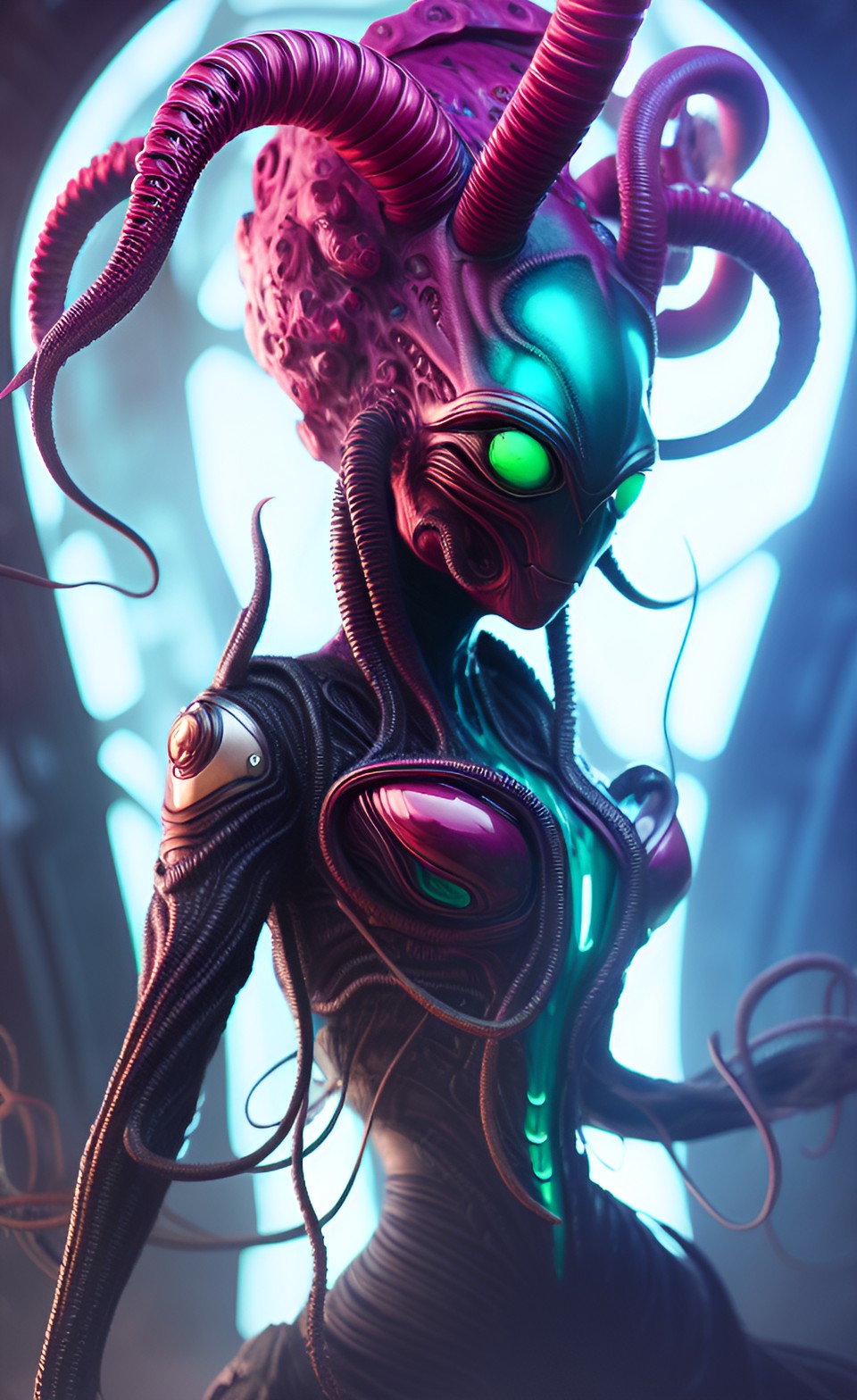 alien woman with tentacles preview