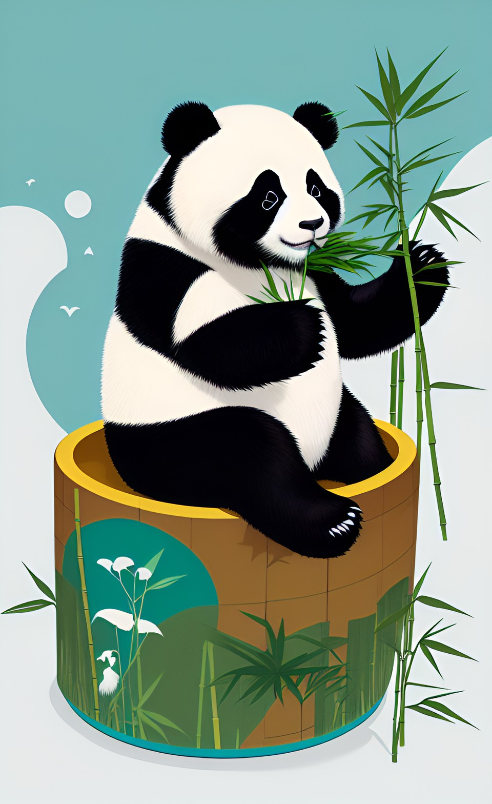 panda eating bamboo preview