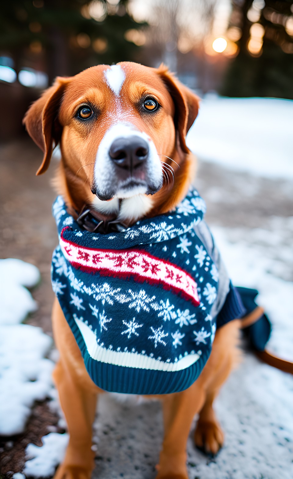 Snow Day! - dogs, sweaters, snow, sunny day, chew toy preview