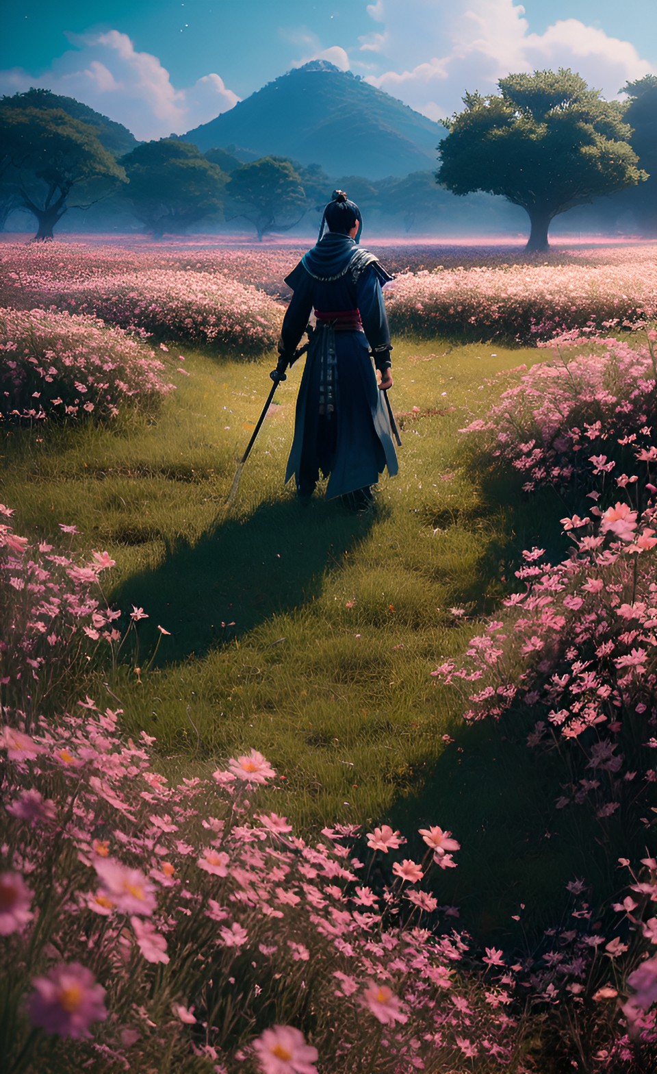 ghost of tsushima flowers field view preview