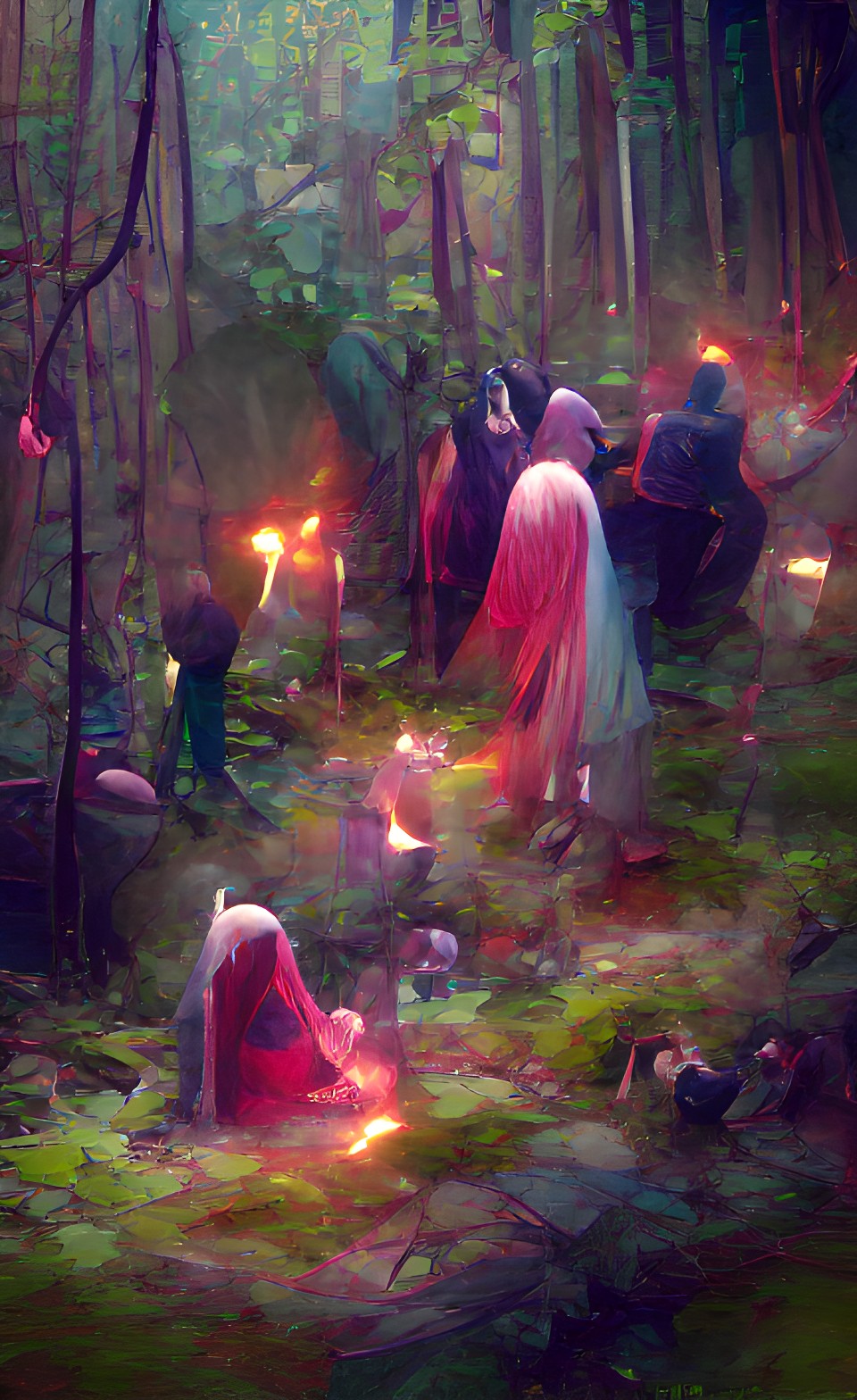 pagan ritual in a forest clearing preview