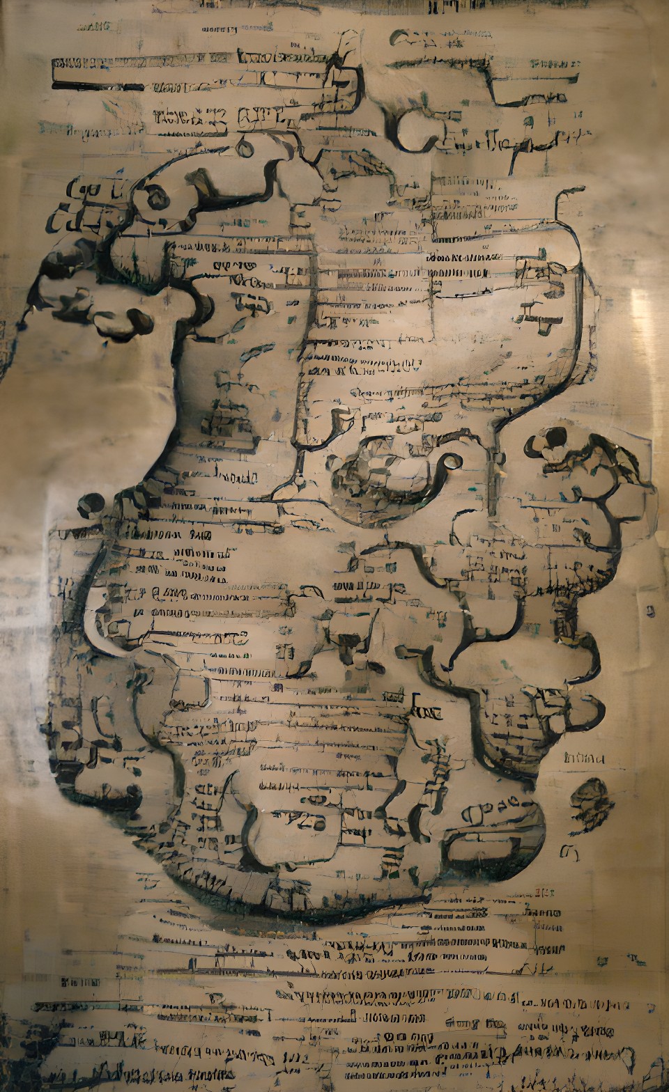 ancient map of an imaginary island preview