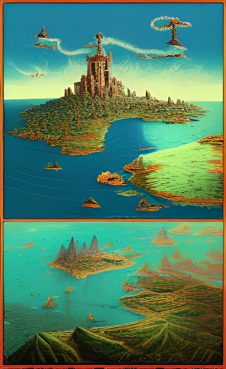 ancient map of an imaginary island preview