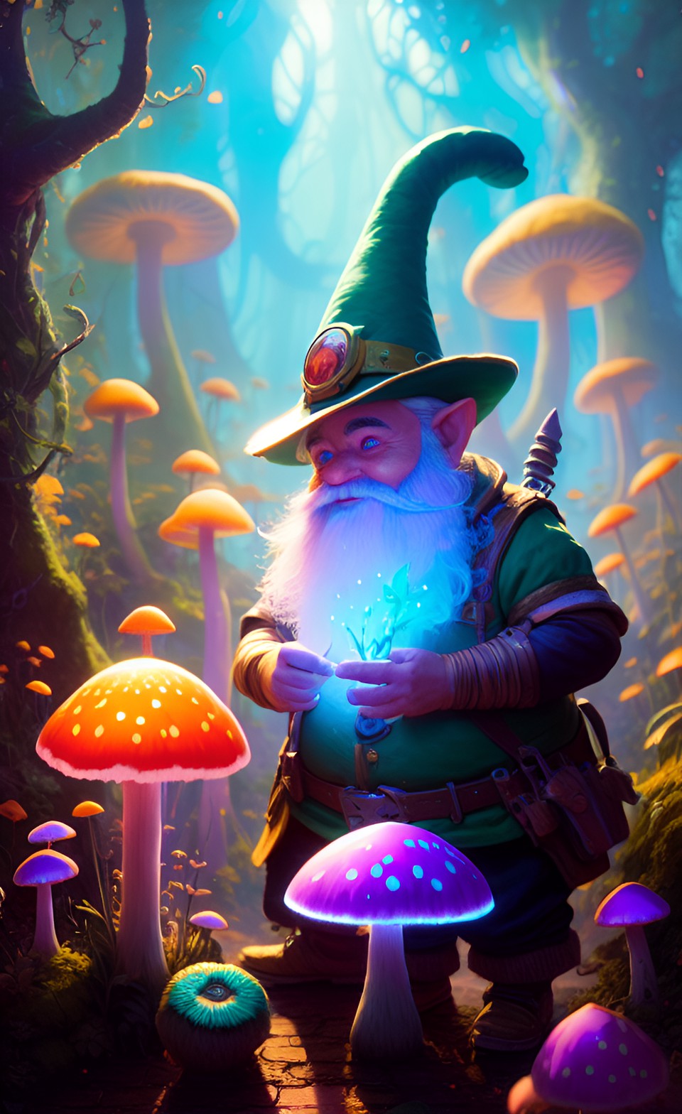 gnomes and psychedelic mushrooms preview