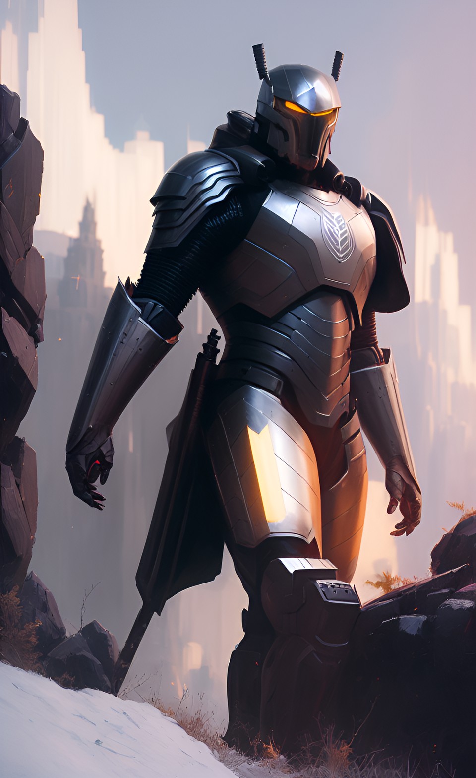 black suit and heavy armor preview