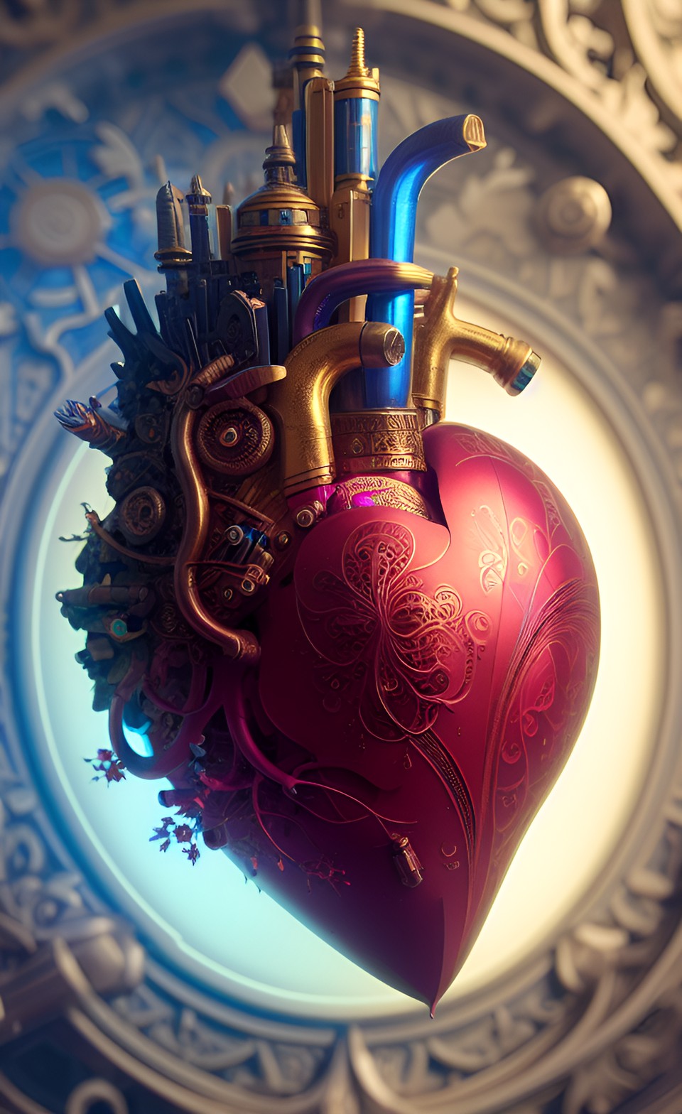 "realistic human heart:: by beeple and james gilleard and justin gerard :: ornate, dynamic, particulate, intricate, elegant, highly detailed, centered, artstation, smooth, sharp focus," preview