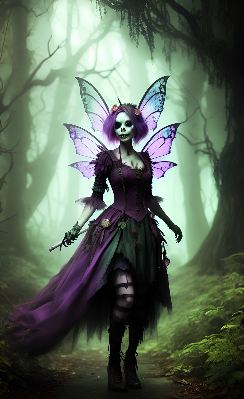 undead zombie faerie magical forest preview