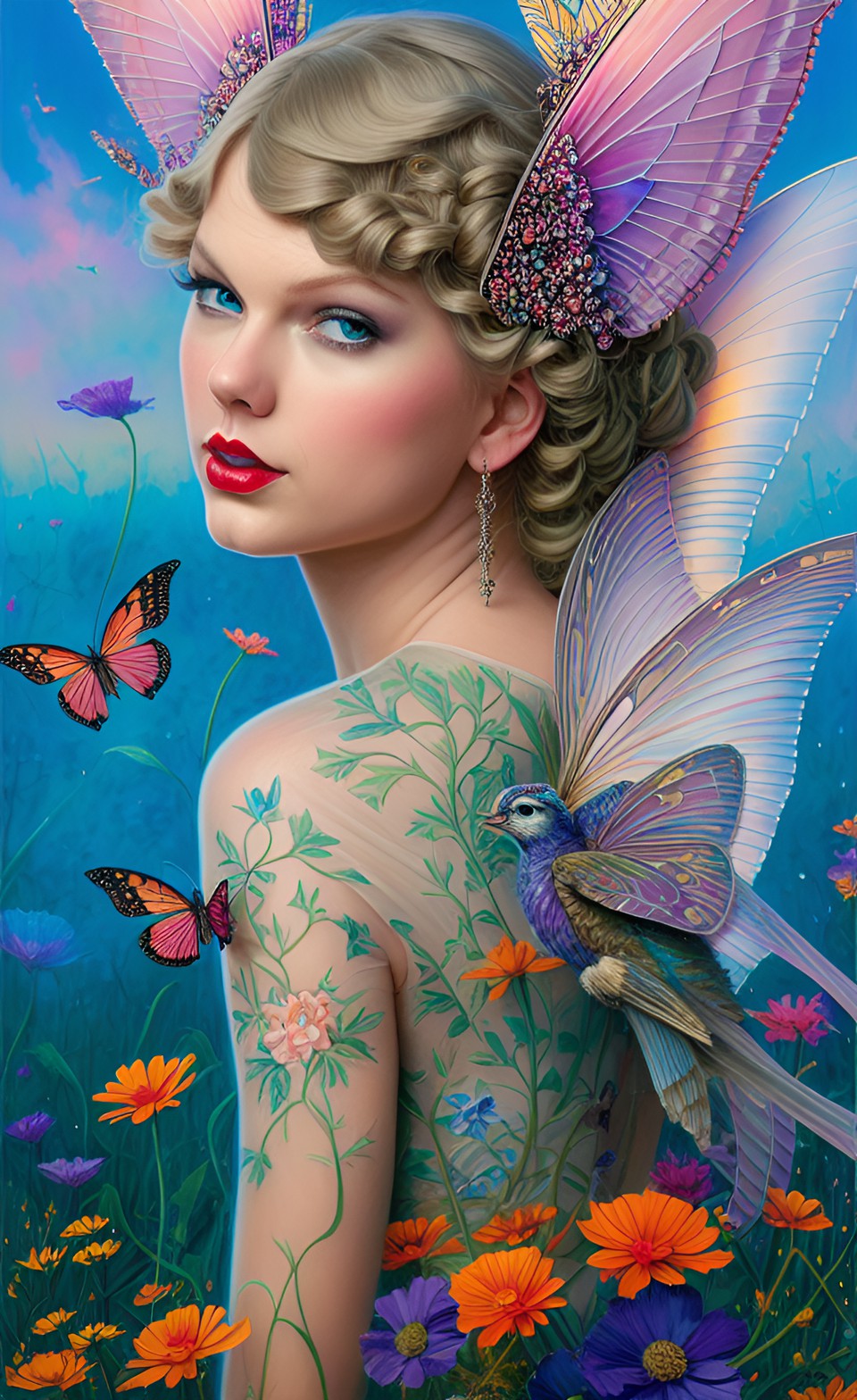 🫶🏼 - taylor swift as a fairy, in a wildflower field preview