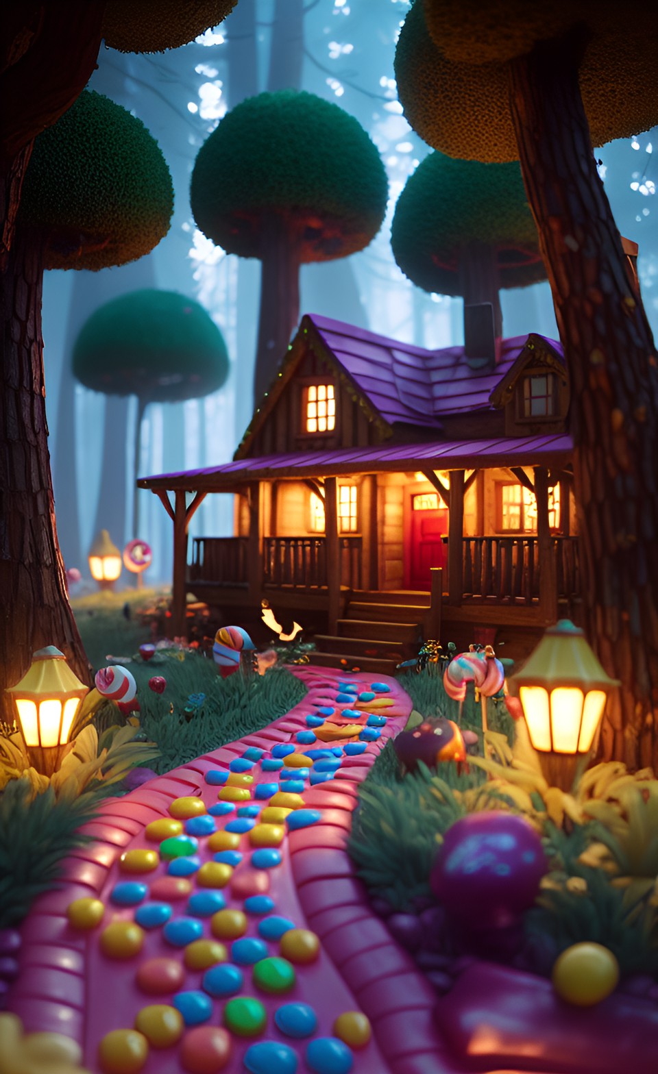 mouse mousey - house made of candy in a magical forest preview