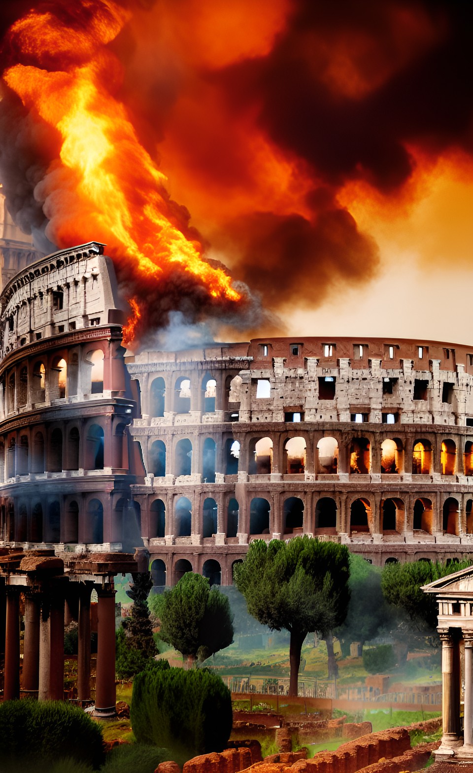 ancient rome burning down preview