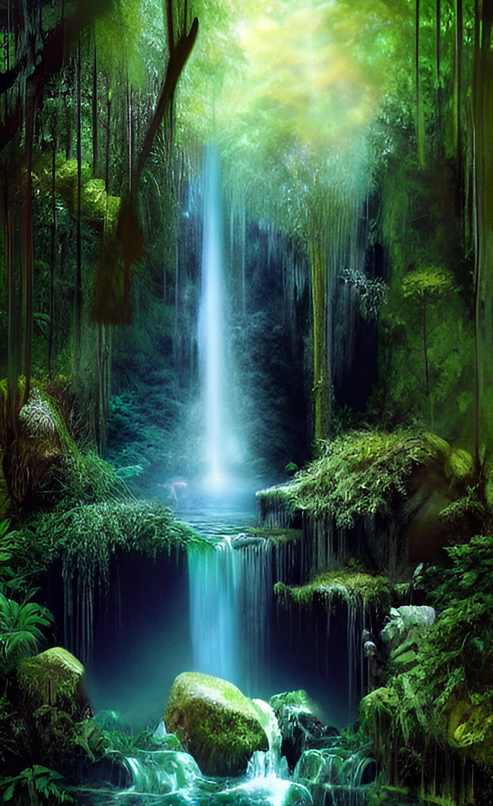 meditation jungle waterfall preview