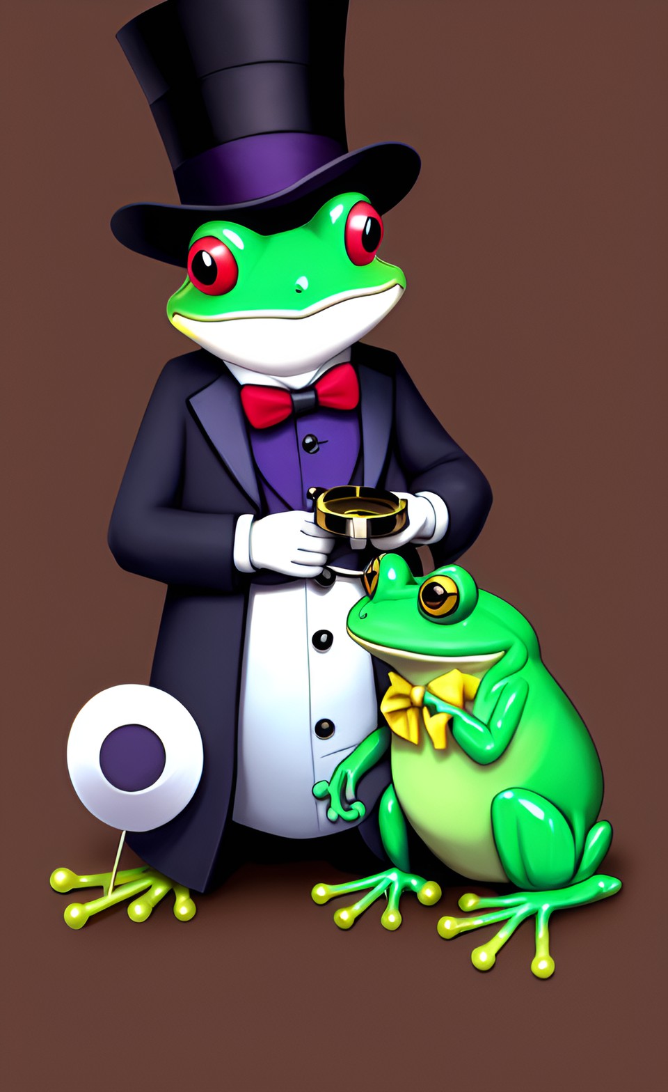 frog wearing a top hat and monocle preview