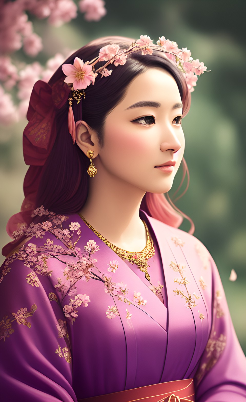 Potrait(2) - noble and humble(fade blossom art,gorgeous style)[tech effect, portrait mode] preview