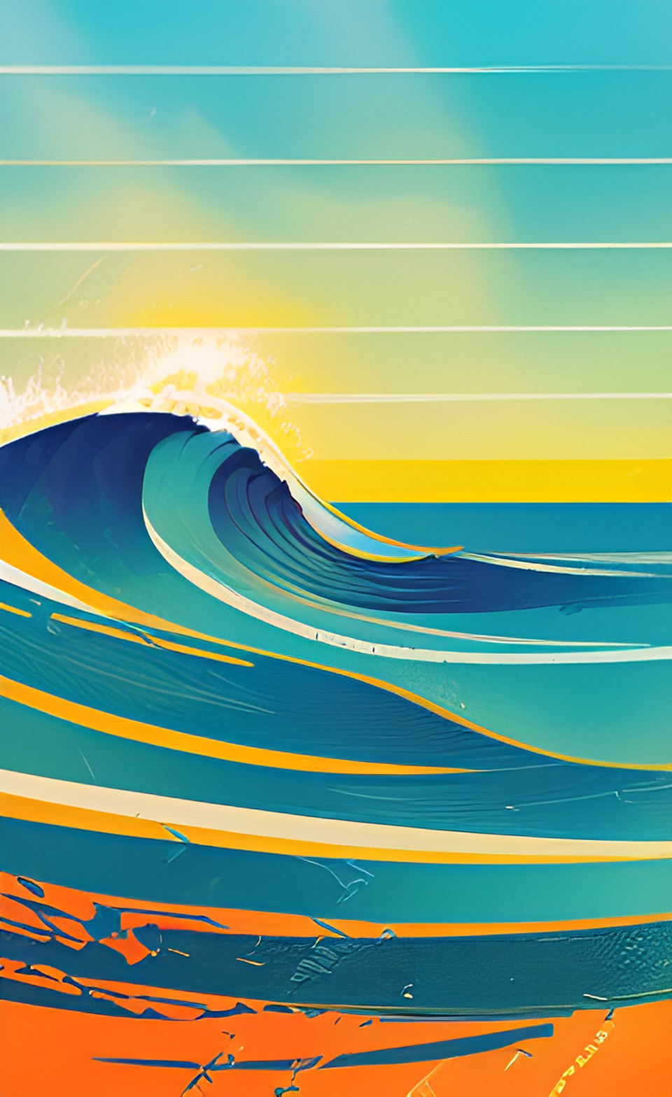 surfing wave preview