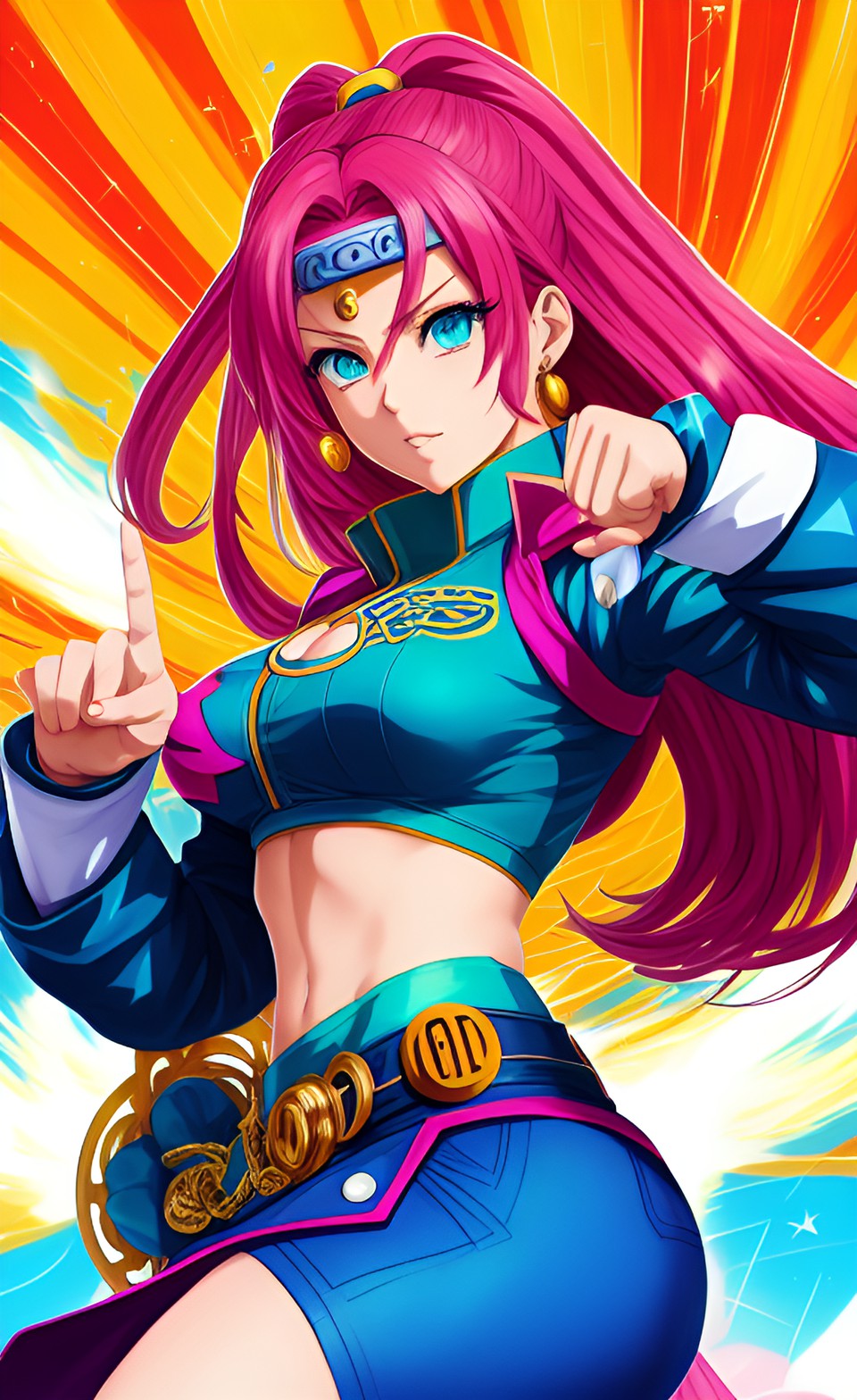 anime, woman, hyper detail, dynamic picture, jojo’s bizarre adventure, jojo pose, kawaii preview