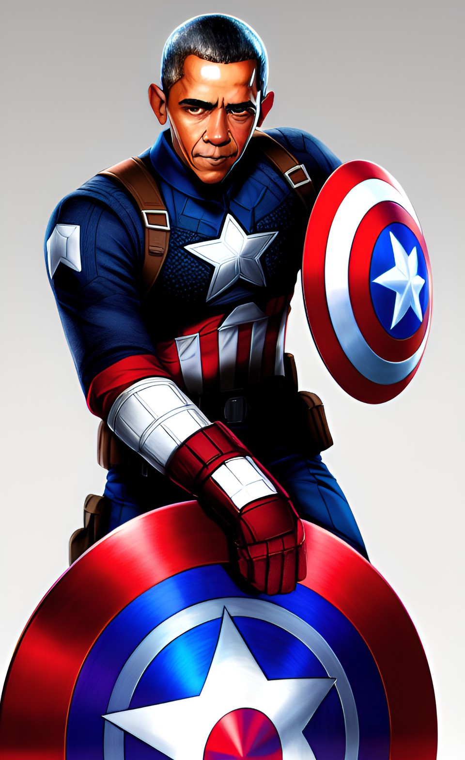 Captain Obama - barack obama as captain america￼ with no mask preview