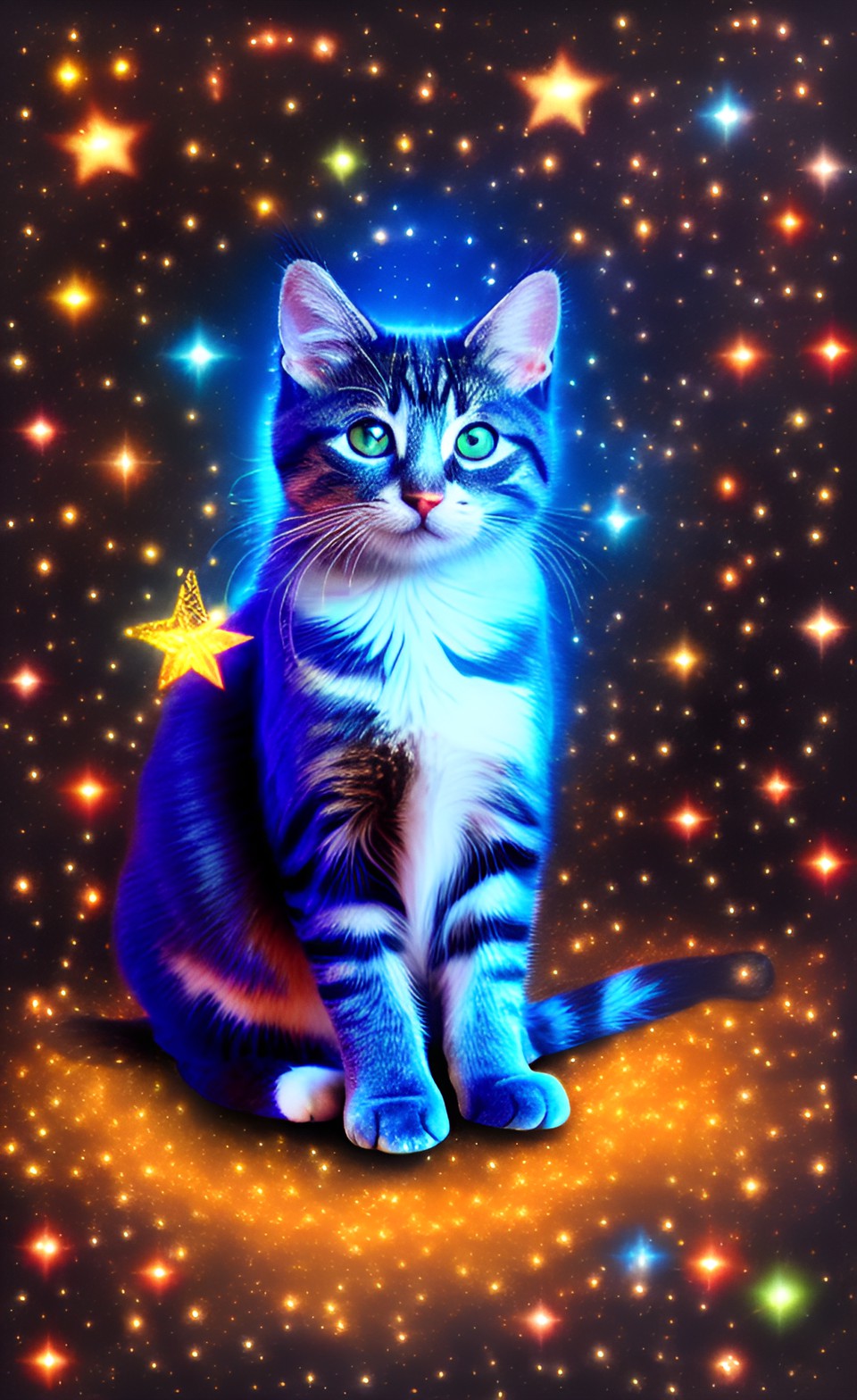 cat made of stars preview