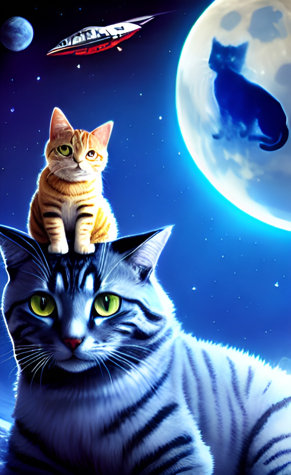 alien cats on the moon preview