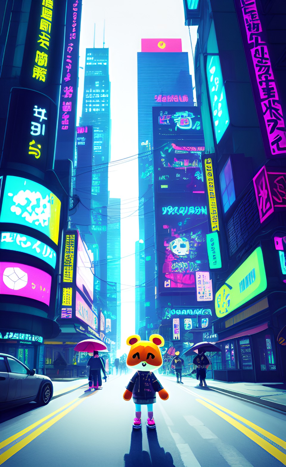 animal crossing style; cyberpunk; preview