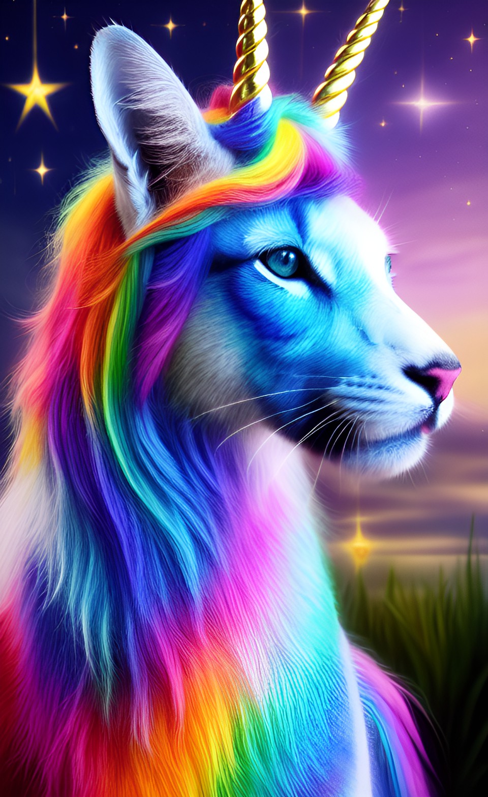 Unilion - unicorn cat preview