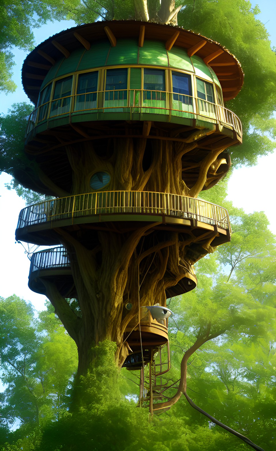 alien on earth in a treehouse preview