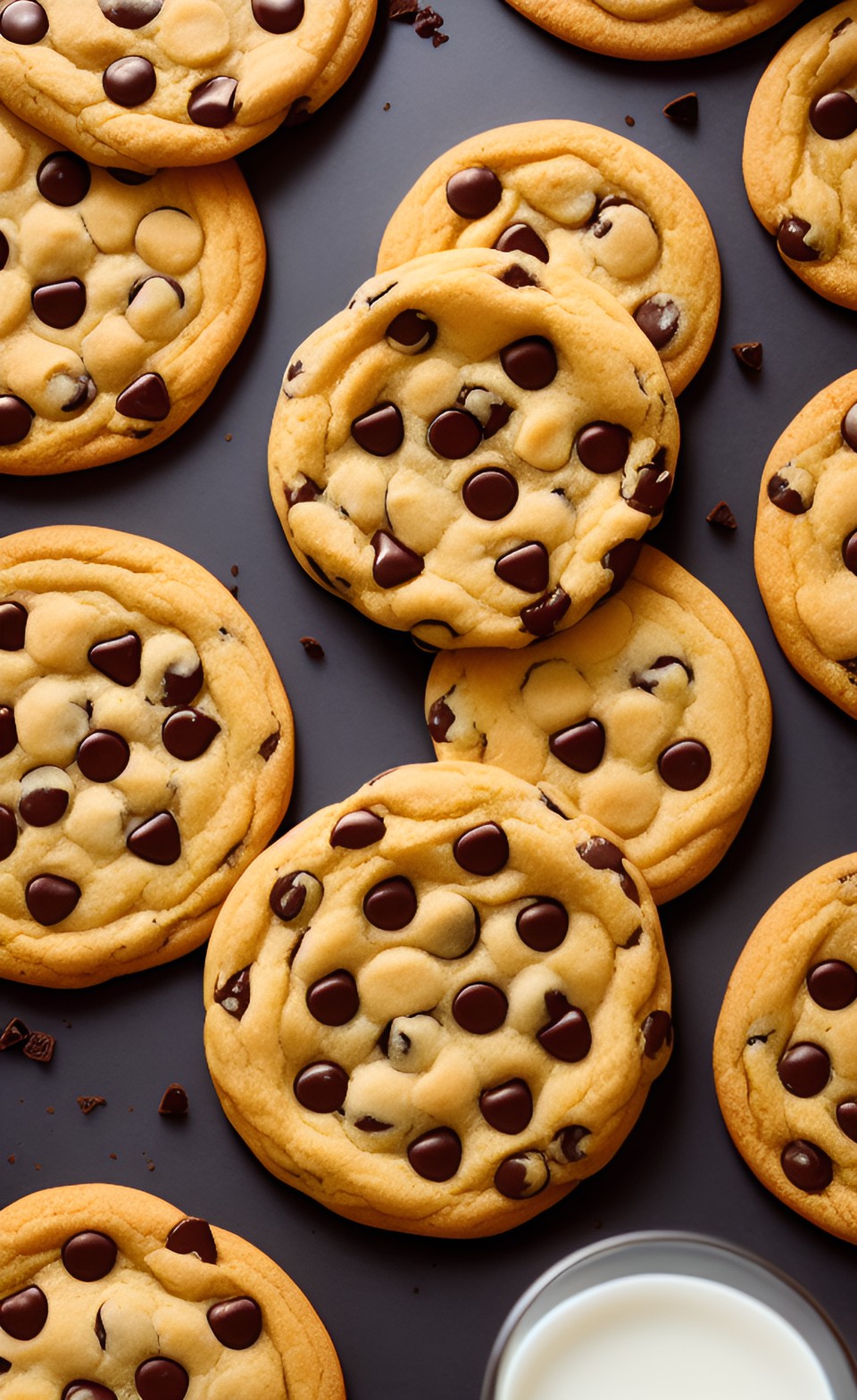 chocolate chip cookie with milk preview