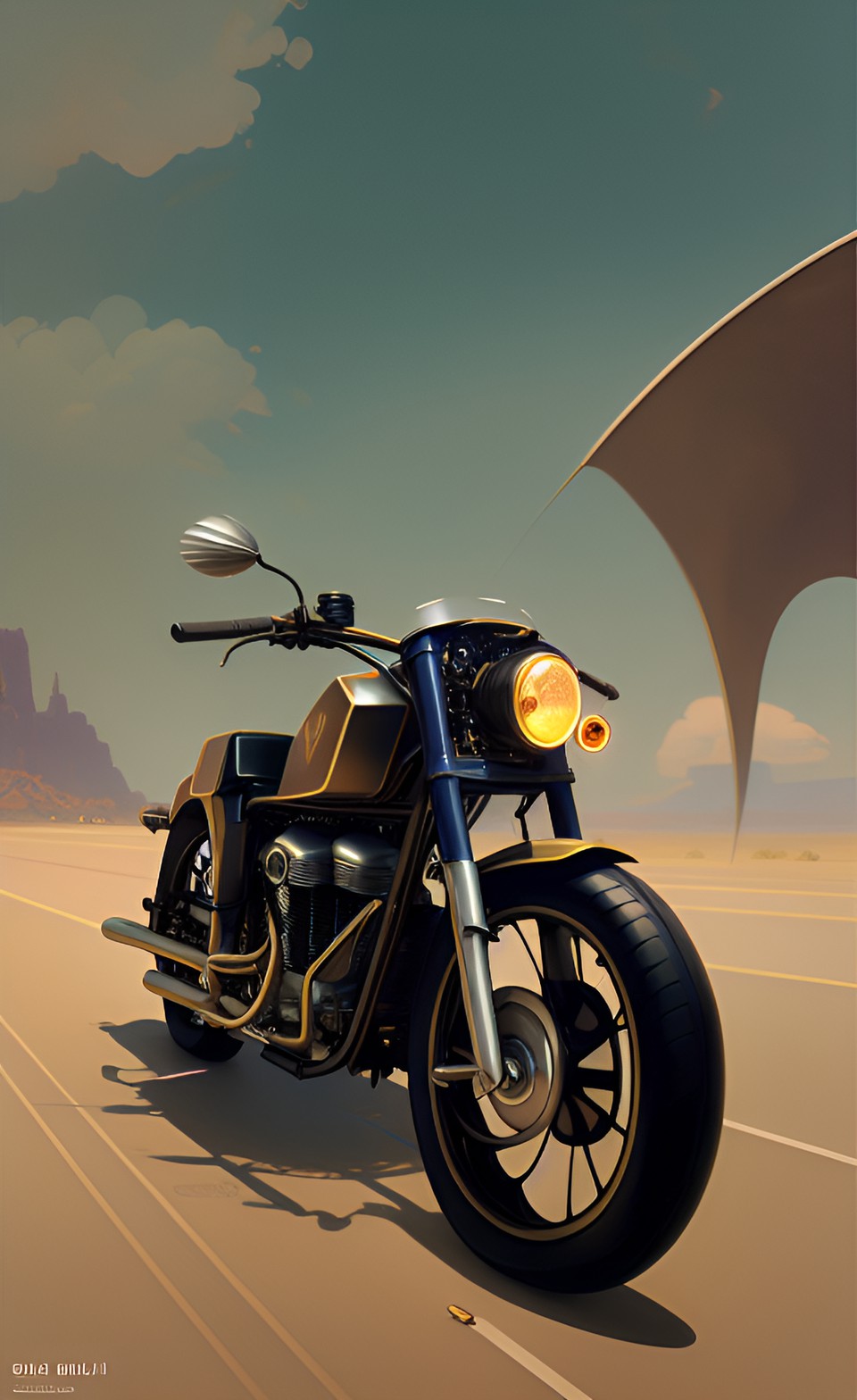 art deco motorcycle preview