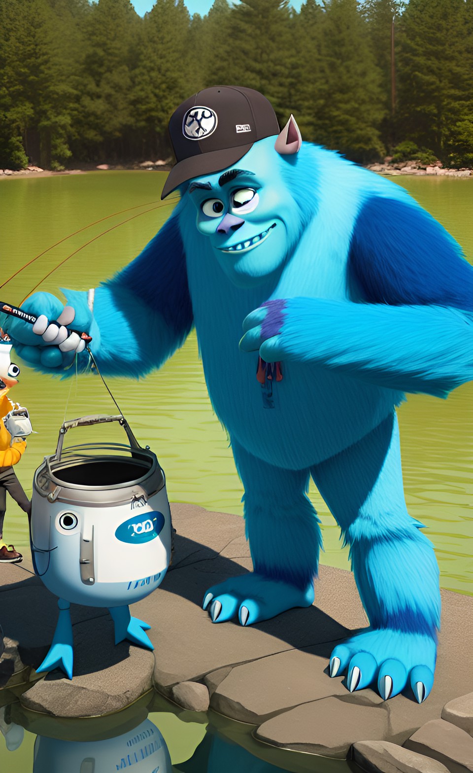 Fishing Sully - james p sullivan monsters inc fishing preview