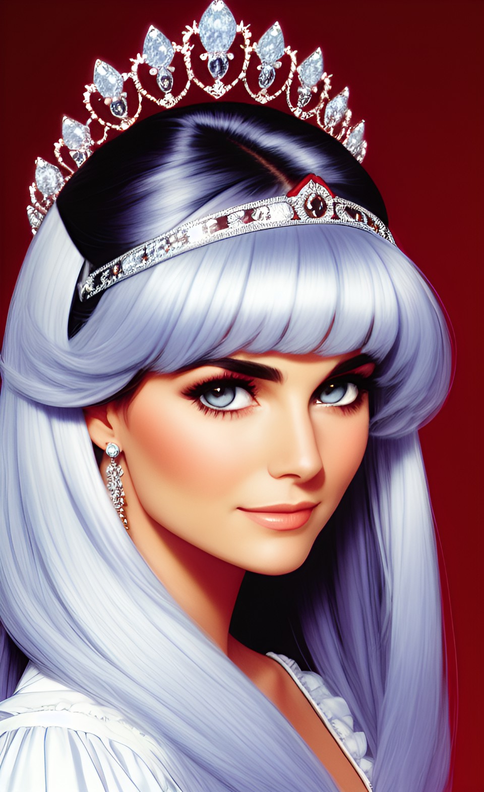 pretty woman,tiara, white eyes and hair preview