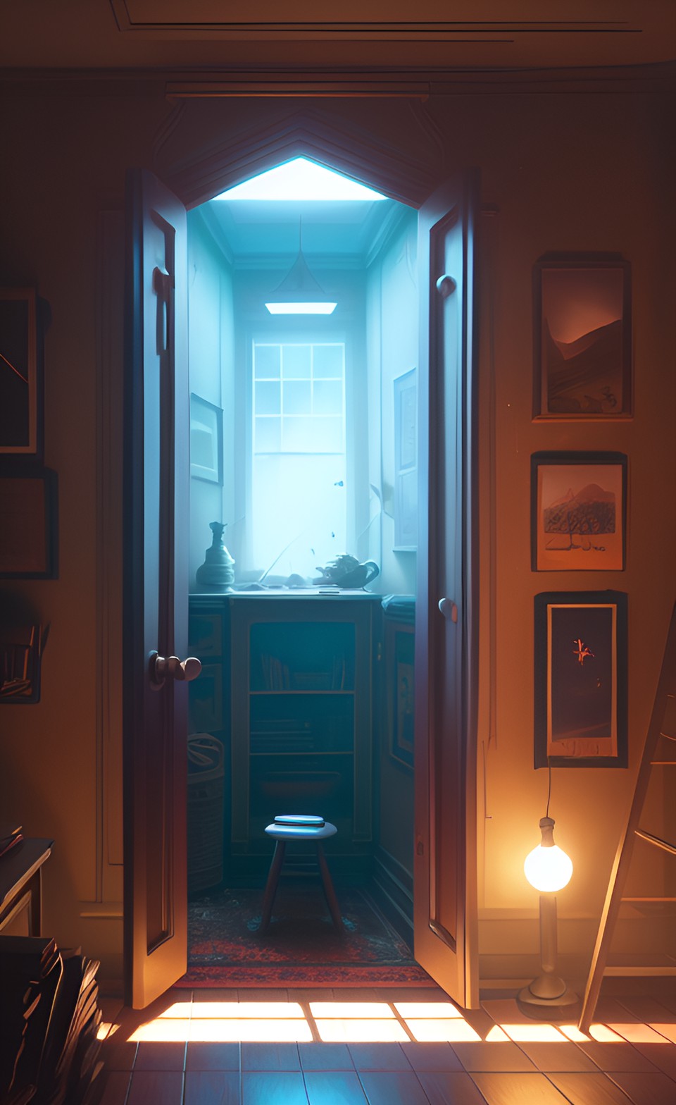 Tiny room - the tiny room.  the room is darkness. darken preview