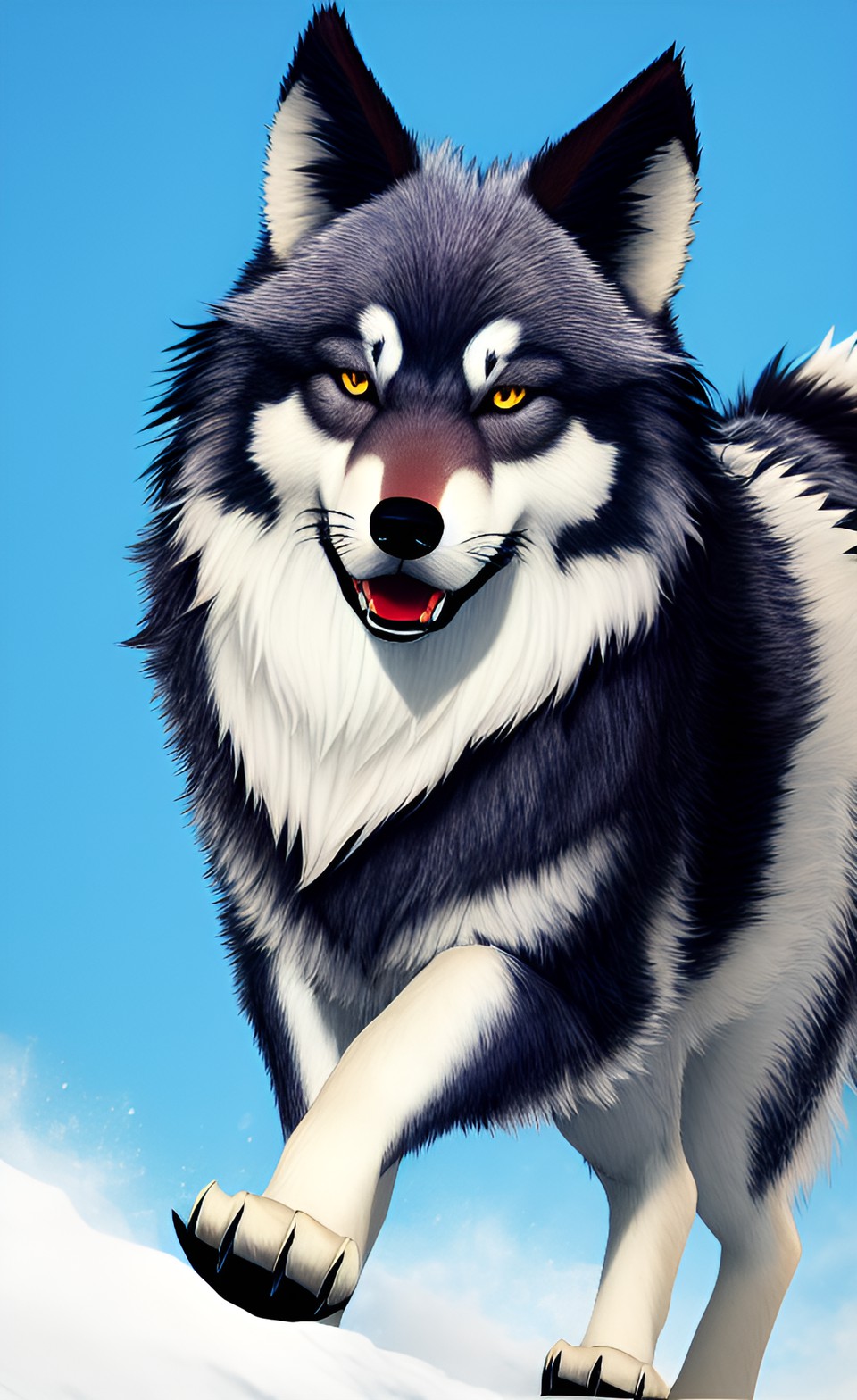 cartoon furry wolf preview